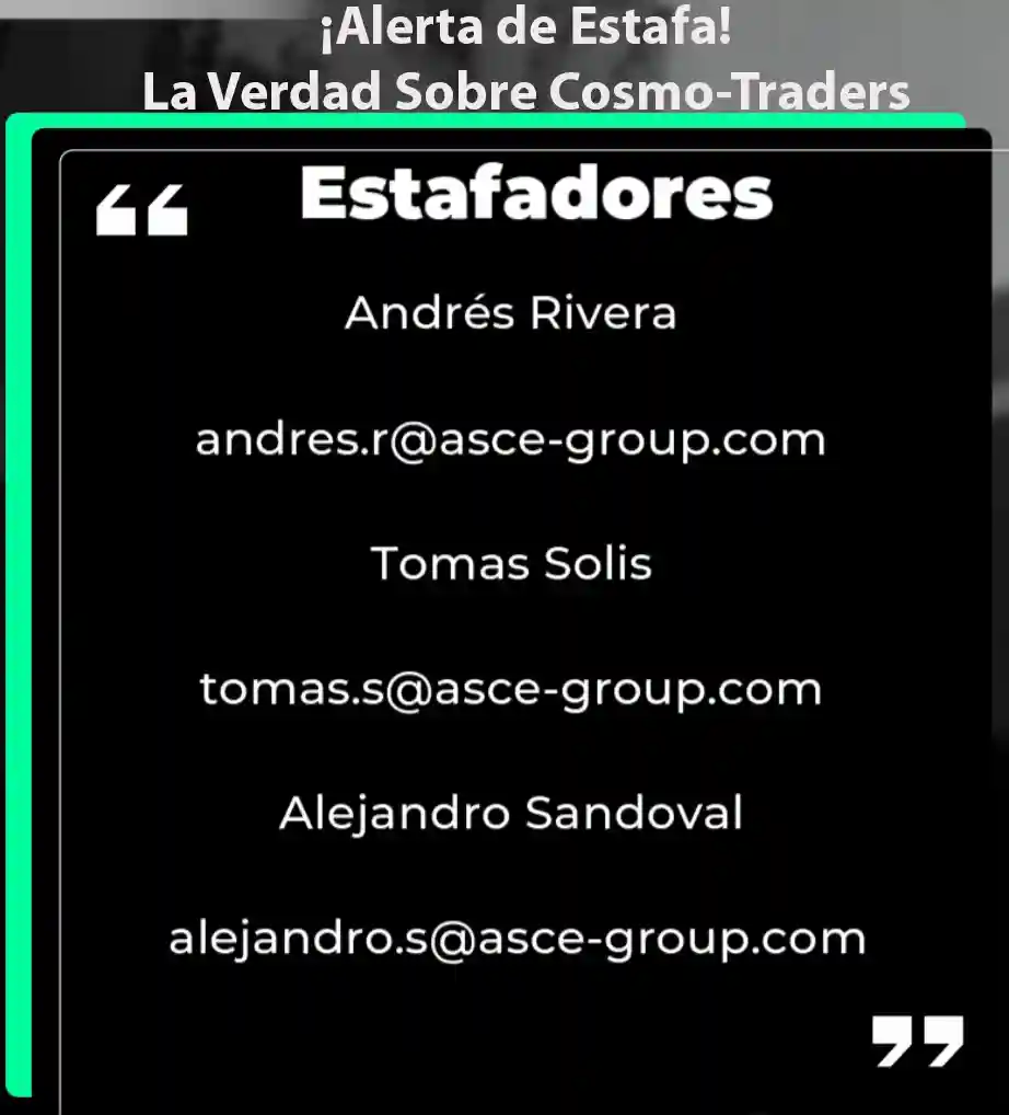 Estafa Cosmo-Traders Alerta