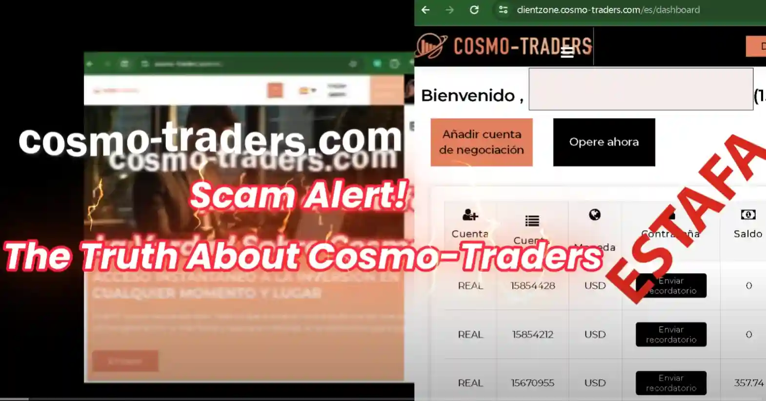 Scam Alert! Cosmo-Traders VIDEO